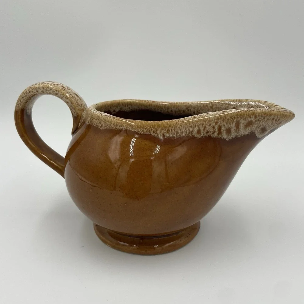 VTG McCOY USA Brown Speckled Drip‎ Glaze 3.5